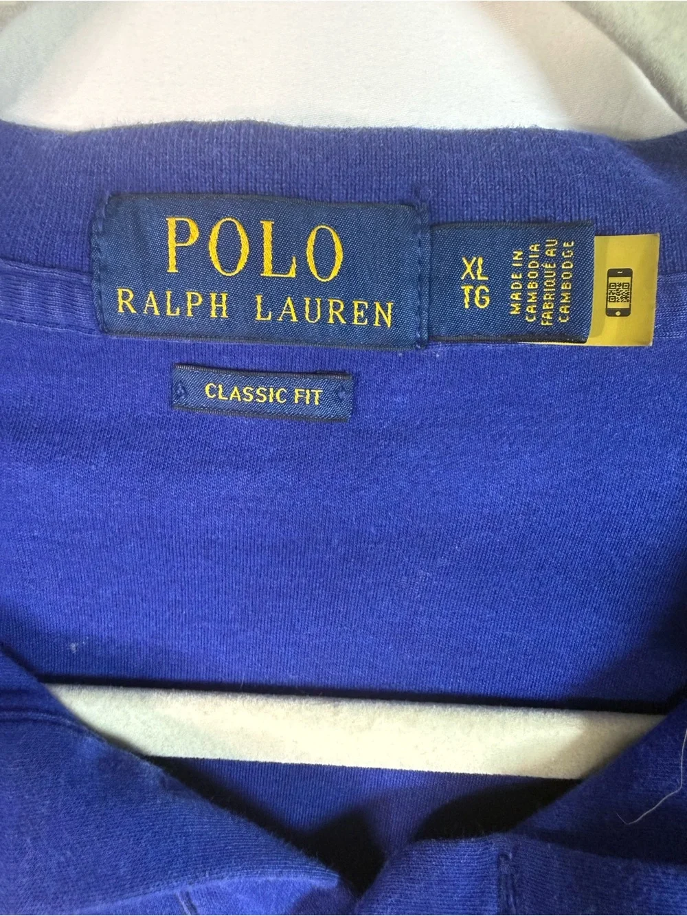 Polo Ralph Lauren Classic Fit Blue Short‎ Sleeve Polo Shirt XL Cotton